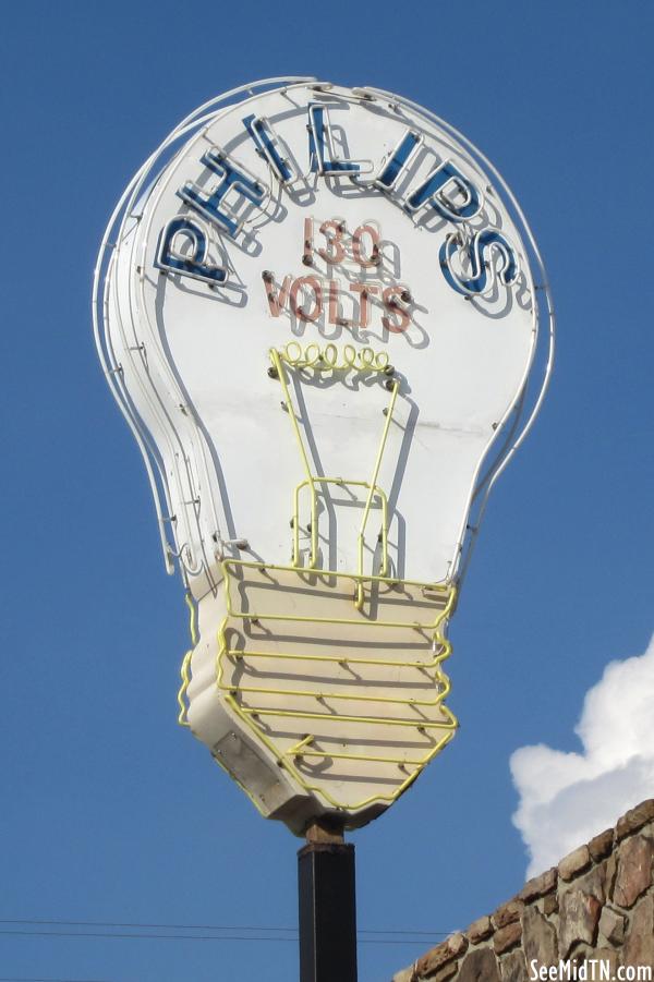 Philips Light Bulb neon sign - Cookeville, TN