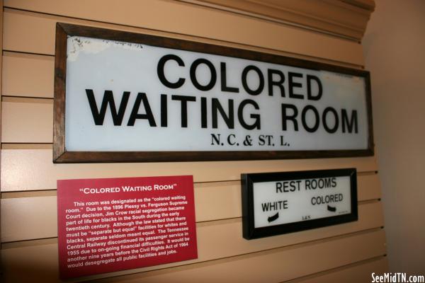 Cookeville Depot Museum: Colored Waiting Room