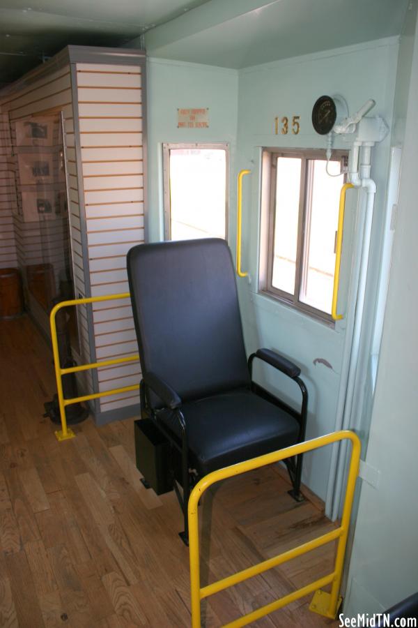 Cookeville Depot Museum: inside the caboose