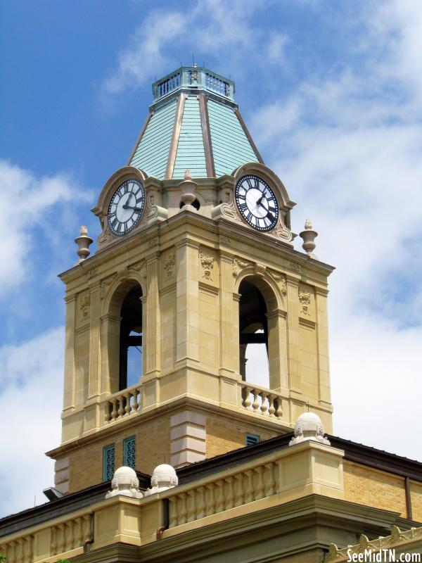 Robertson County Courthouse Clock Tower closeup