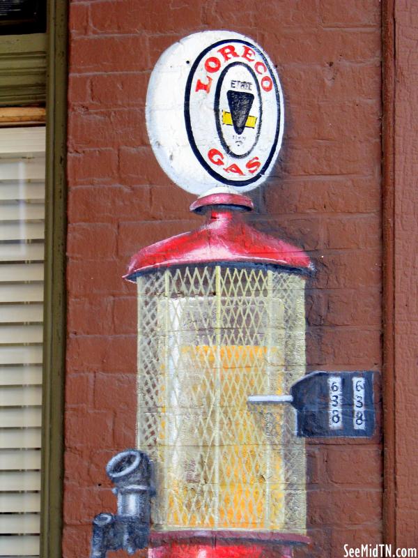 638 Tire Company building: Loreco Gas Pump painting