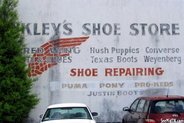 Shoe store wall ad