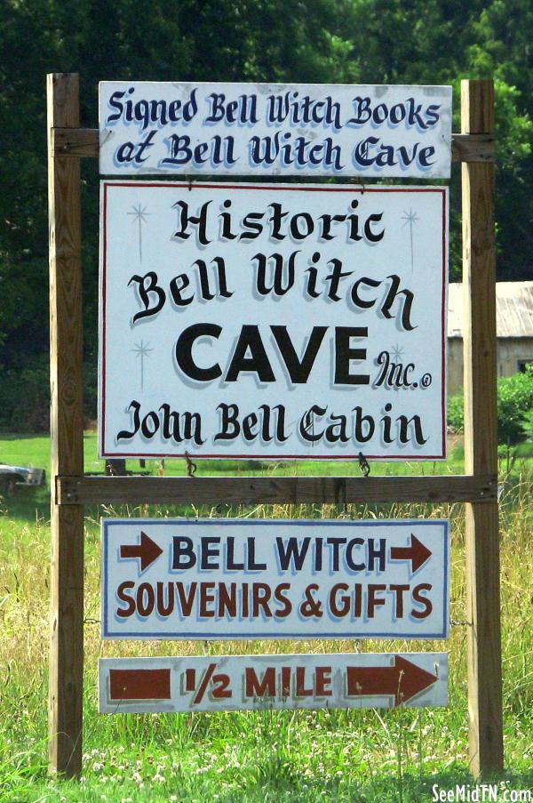 Bell Witch Cave sign - Adams
