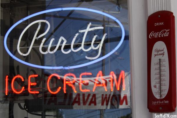 Purity Ice Cream Neon Sign at Thomas Drugs