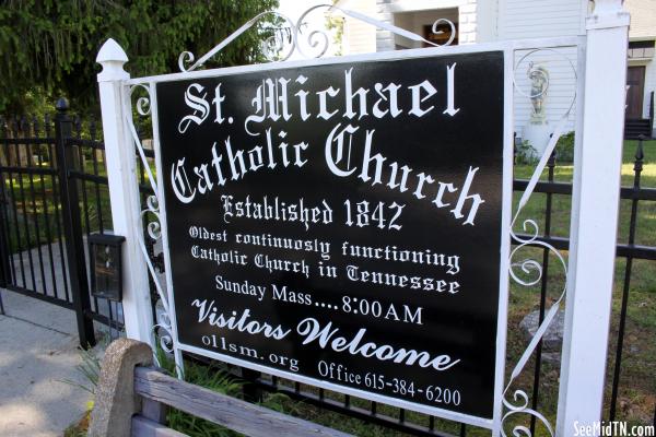 St. Michael's Catholic Church sign
