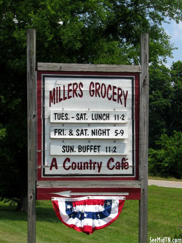 Miller's Grocery sign - Christiana
