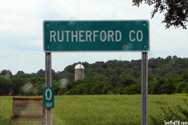 Rutherford County sign