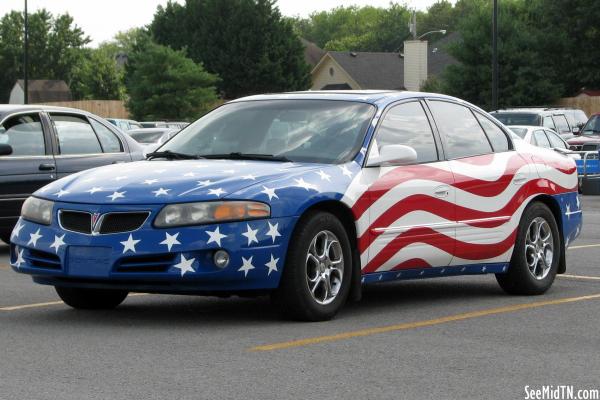 USA Flag car