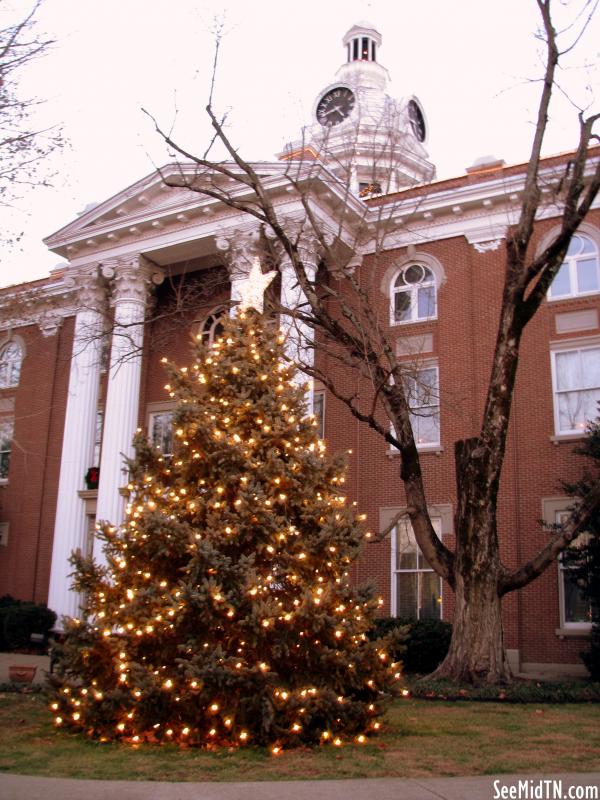 Rutherford County Courthouse at Christmas