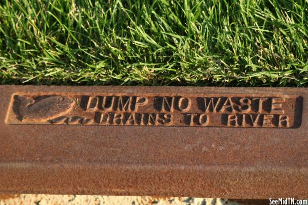 Dump No Waste - Drains to River