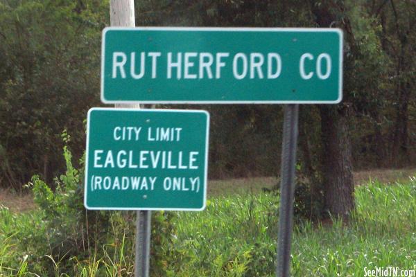 Rutherford County Sign in Eagleville