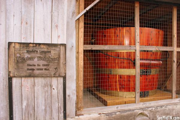 Cannonsburgh: World's Largest Cedar Bucket rebuilt