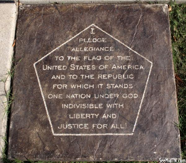 Pledge of Allegiance Stone at the Courthouse