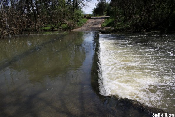 Elam Mill Dam sometimes drivable spot