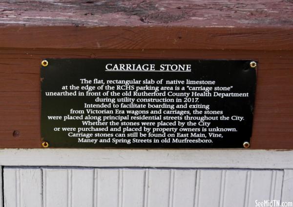 Ransom School House Carriage Stone Marker