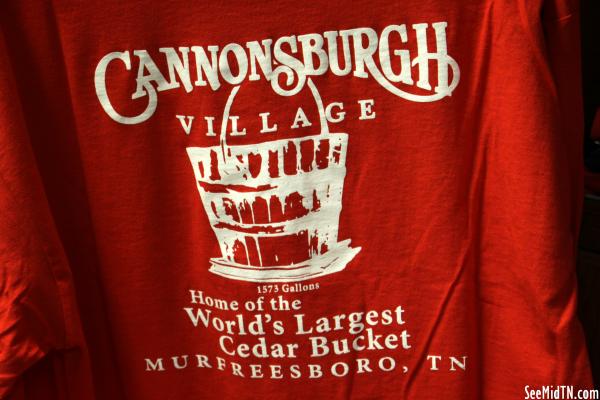 World's Largest Cedar Bucket Shirt at Cannonsburgh