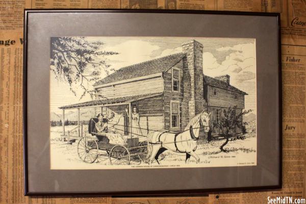 Cannonsburgh Leeman House Drawing