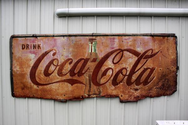 Versailles Coca-Cola metal sign