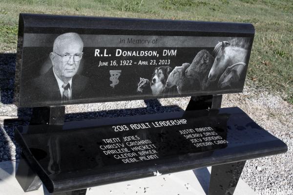 Bench in Memory of R.L. Donaldson, DVM