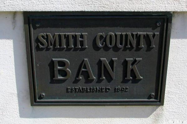 Smith County Bank plaque