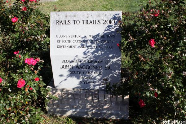 South Carthage: Rails to Trails 2010 marker