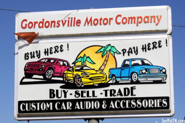 Gordonsville Motor Company sign