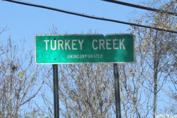 Turkey Creek town sign