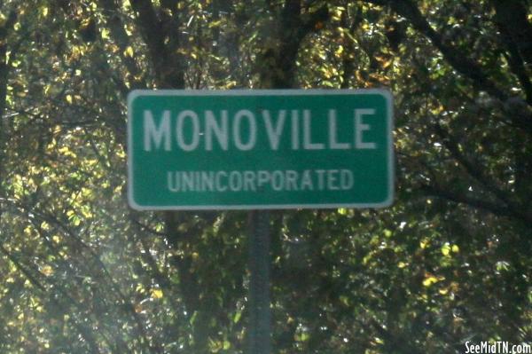 Monoville town sign