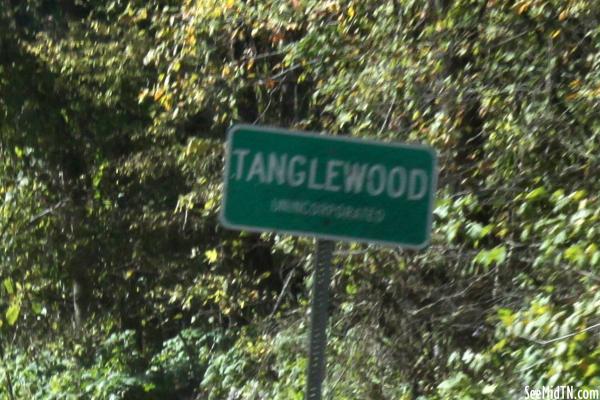 Tanglewood town sign