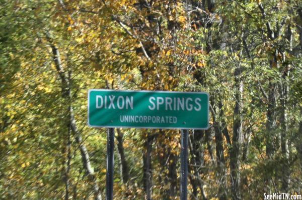 Dixon Springs town sign