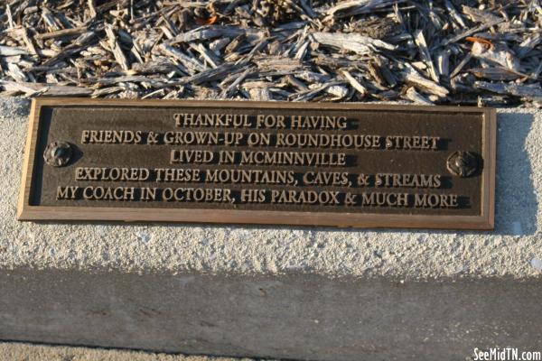 Plaque on a McMinnville Sidewalk