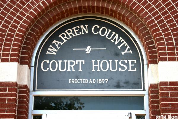 Courthouse Sign above the Main Entrance