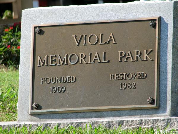 Viola Memorial Park Plaque