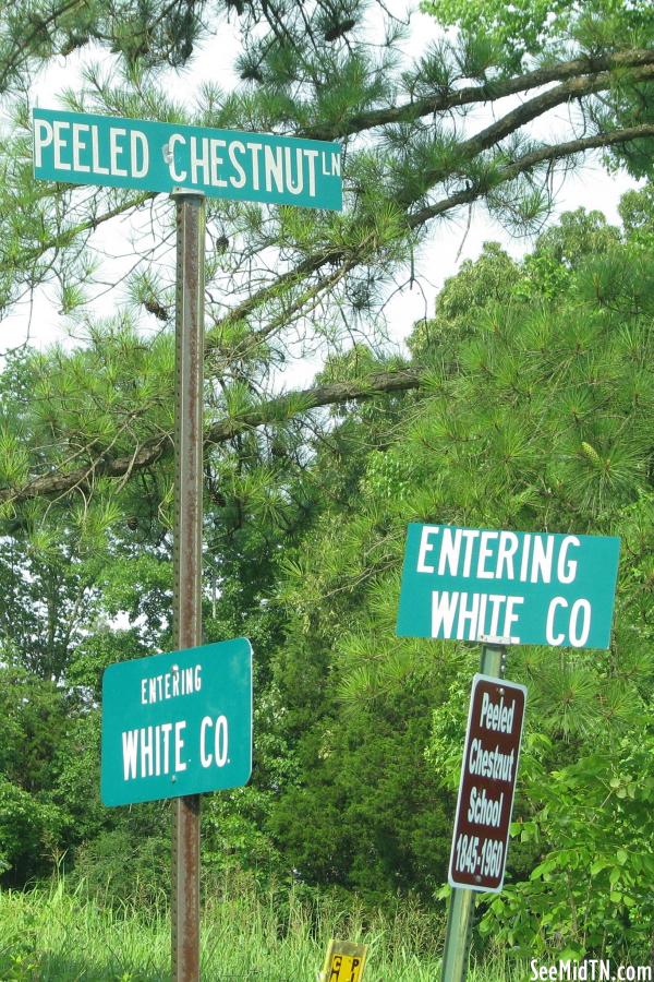 Entering White Co. Sign