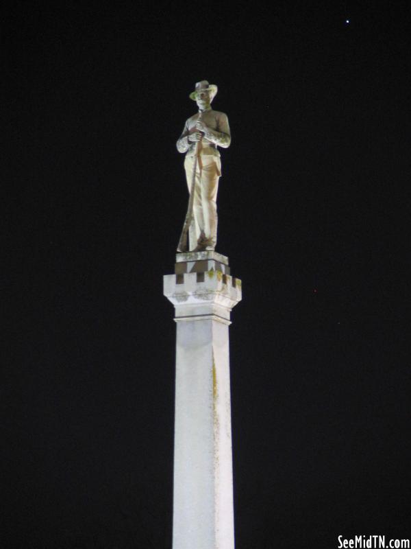 Franklin Confederate Monument at night