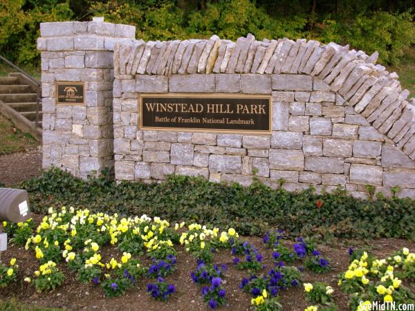 Winstead Hill Park sign