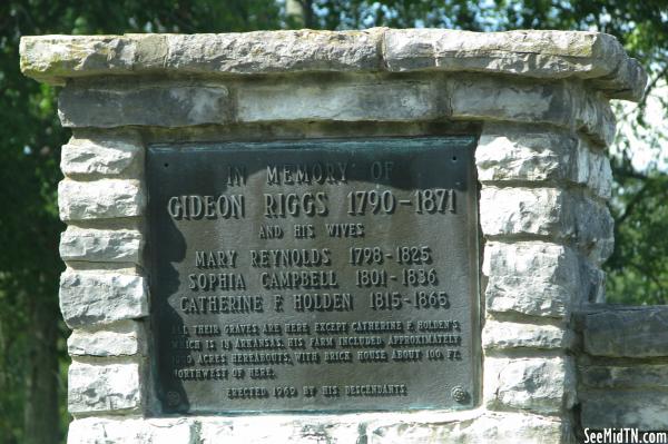 Gideon Riggs Memorial