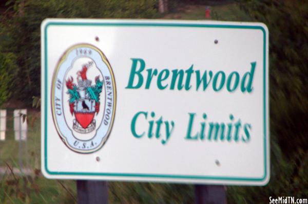 Brentwood City Limits sign