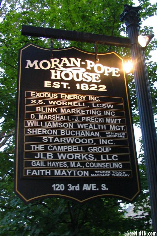 Morgan Pope House sign