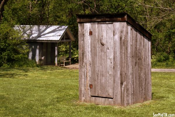 Boiling Spring Academy replica outhouse