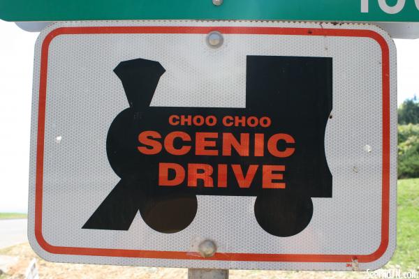 Scenic Drive Choo Choo sign