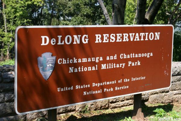 Missionary Ridge: Delong Reservation sign