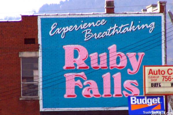 Ruby Falls old painted ad