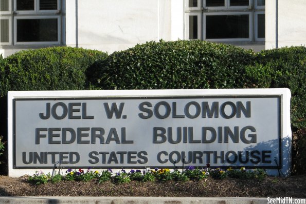 Joel W. Solomon Building sign Joel W. Solomon Building sign