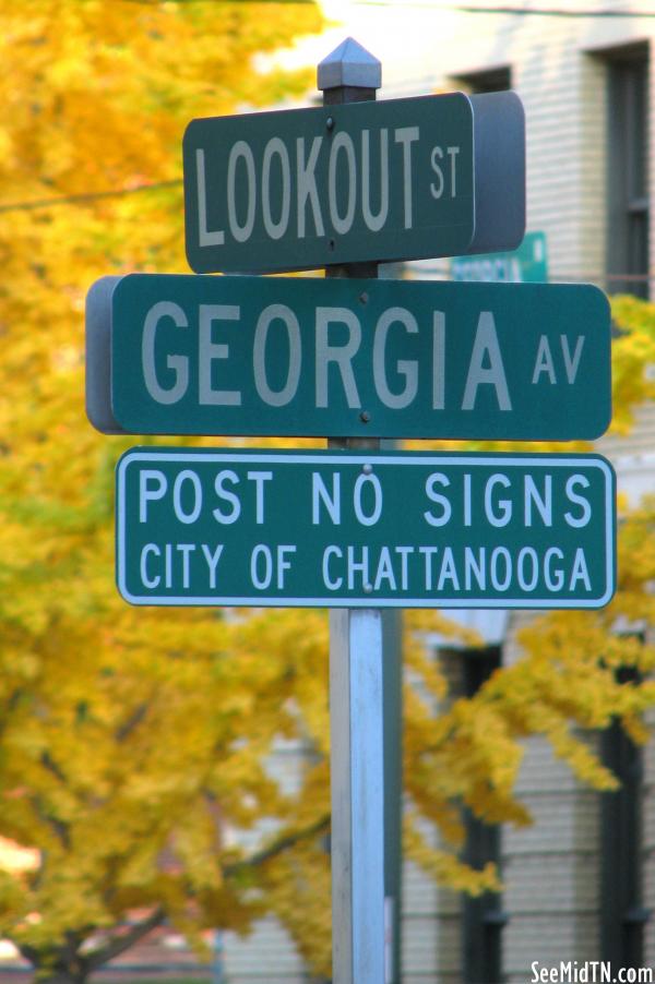 Lookout St. at Georgia Ave street sign