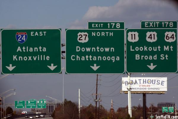 Interstate 24 Downtown Signs