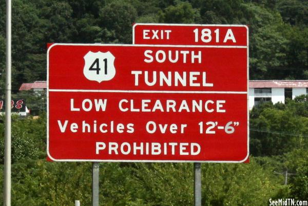 Bachman Tunnel Interstate Sign