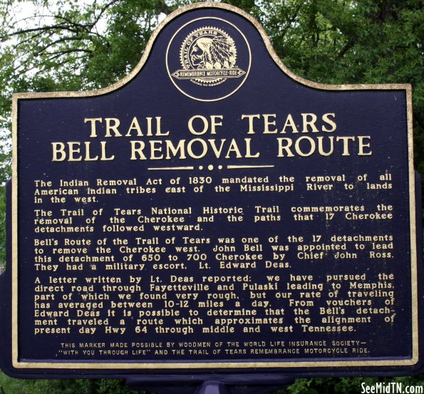 Lincoln: Trail of Tears Bell Removal Route