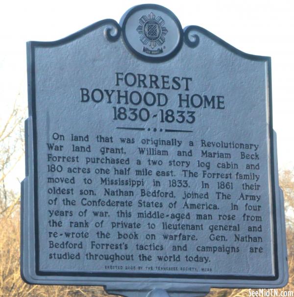 Marshall: Forrest Boyhood Home