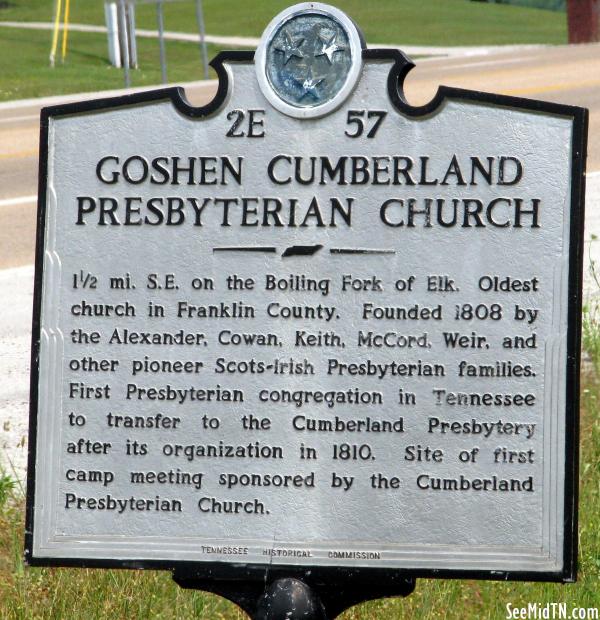 Franklin: Goshen Cumberland Presbyterian Church